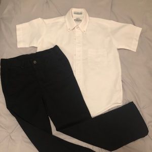 Little boys dress pants and shirt